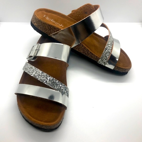 Belt Buckle Glitter Sandals - Picture 5 of 16